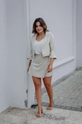 Blazer Curto De Linho - Natural