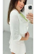 Blazer Curto De Linho - Off white