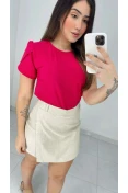 Blusa Duna Manga Tulipa - Rosa