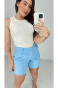 SHORTS ALFAIATARIA - Azul bebe